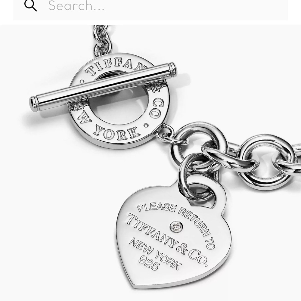 Tiffany Return to TiffanyHeart Tag Bracelet with Diamond